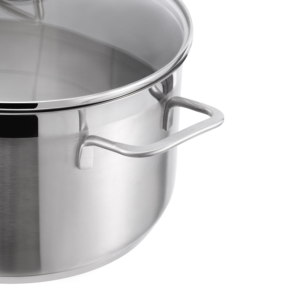 Utensilios de cocina de 6 l de acero inoxidable hechos a medida, olla para cocinar, sopa, estofado, olla grande JY-2410ST