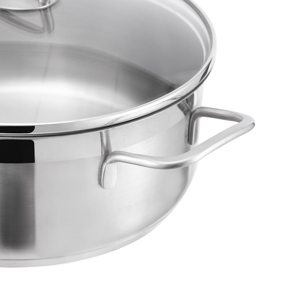 Utensilios de cocina de 6 l de acero inoxidable hechos a medida, olla para cocinar, sopa, estofado, olla grande JY-2410ST