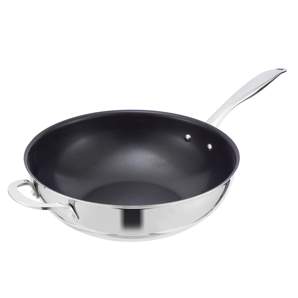 Suministro de fábrica, estufa wok de acero inoxidable de inducción barata, cocina wok JY-3095SNT